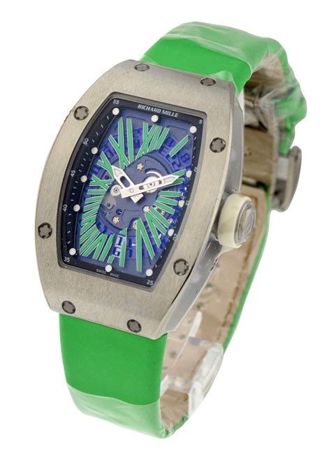 richard mille watch green strap